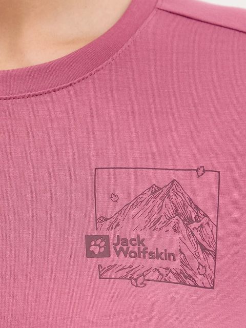 Jack Wolfskin t-shirt sportowy Vonnan Graphic kolor różowy A63953
