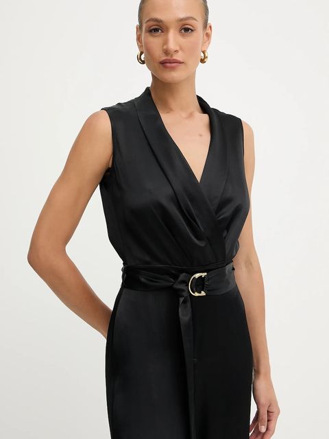 Marciano by Guess kombinezon IVA kolor czarny z dekoltem w szpic 5YGD24 7350A