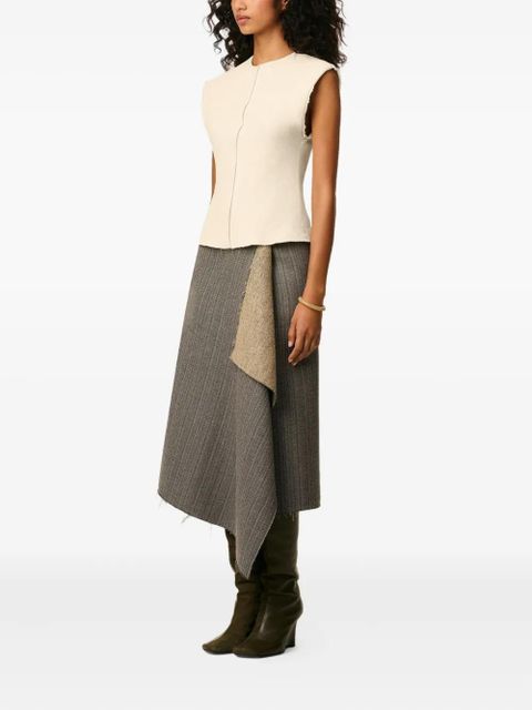AMI Paris raw-edge sleeveless top - Neutrals