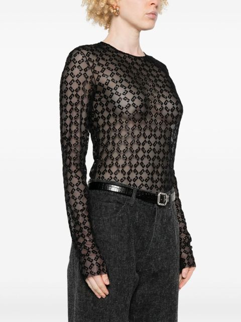 Givenchy logo-flocked body - Black