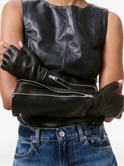OUR LEGACY zip-fastening fingerless gloves - Black