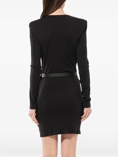 Balmain v-neck crossover dress - Black