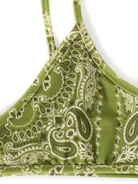 The Attico bandana-print bikini set - Green