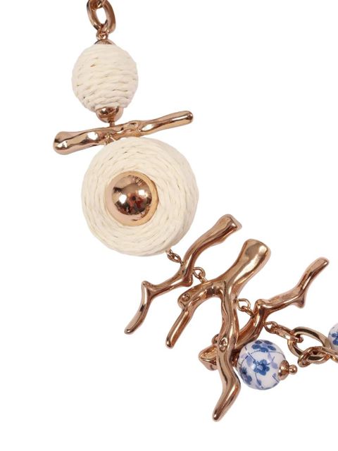 Weekend Max Mara sea-shells beaded necklace - Pink