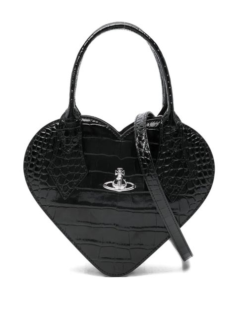 Vivienne Westwood heart-shape embossed tote bag - Black - zdjęcie produktu nr 1