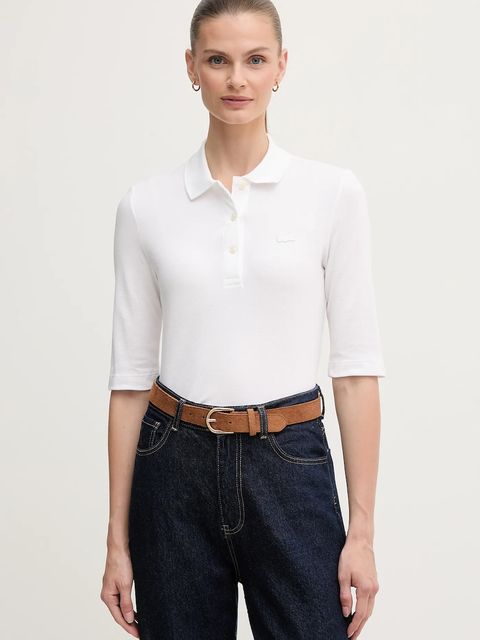 Lacoste t-shirt bawełniany kolor biały - zdjęcie produktu nr 1