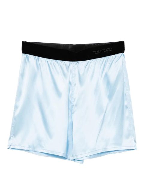 TOM FORD satin shorts - Blue - zdjęcie produktu nr 1