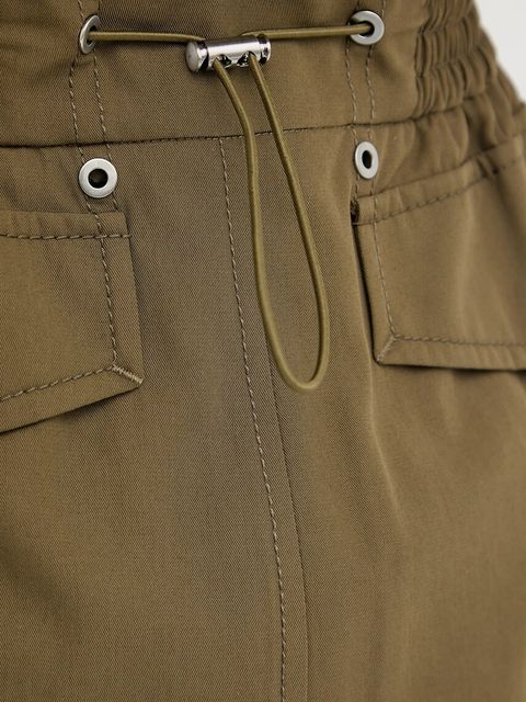 Pinko spódnica bawełniana kolor zielony midi prosta 104703 A2ER