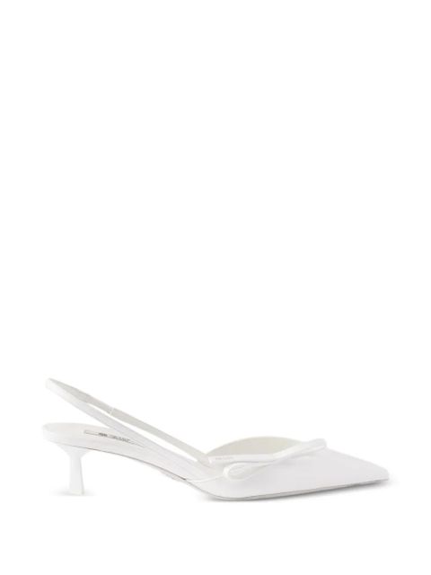 Prada leather slingback pumps - White - zdjęcie produktu nr 1