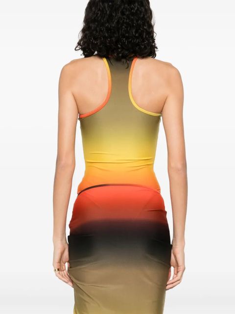 The Attico ombré-effect swim suit - Green