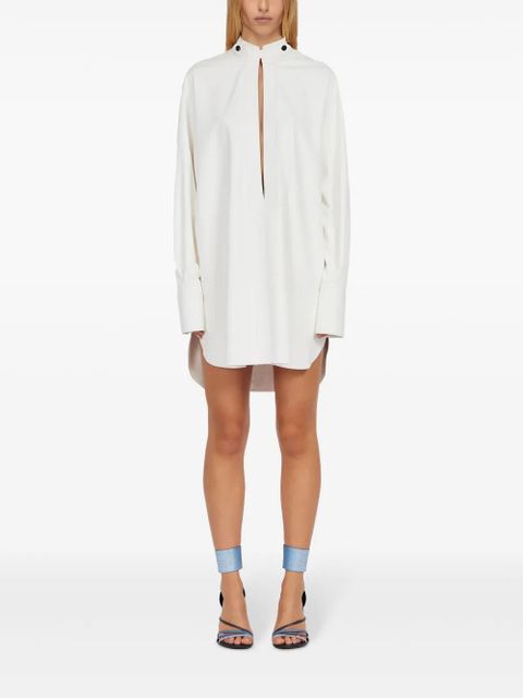 Ferragamo frog-collar long-sleeved kaftan - White - zdjęcie produktu nr 2