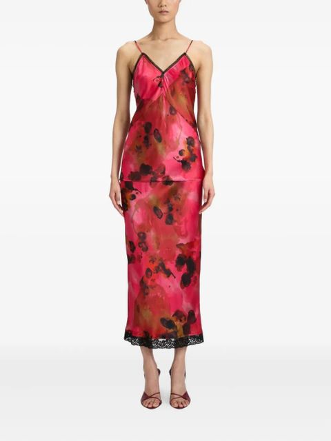 Victoria Beckham floral-print maxi dress - Pink