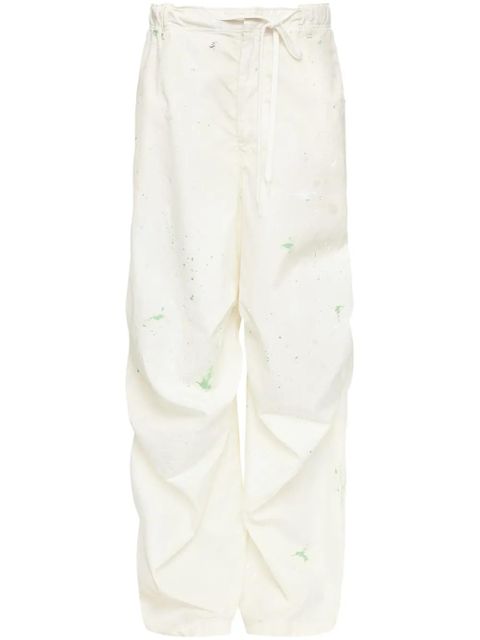 MM6 Maison Margiela paint-splatter trousers - White - zdjęcie produktu nr 1