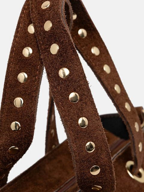 Answear.LAB torebka zamszowa kolor brązowy