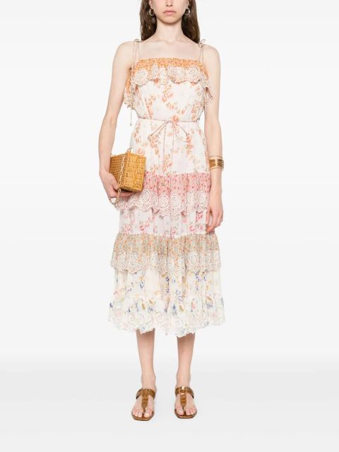 ZIMMERMANN floral-print midi dress - White - zdjęcie produktu nr 2