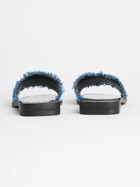 Karl Lagerfeld klapki SKOOT II damskie kolor niebieski KL80411