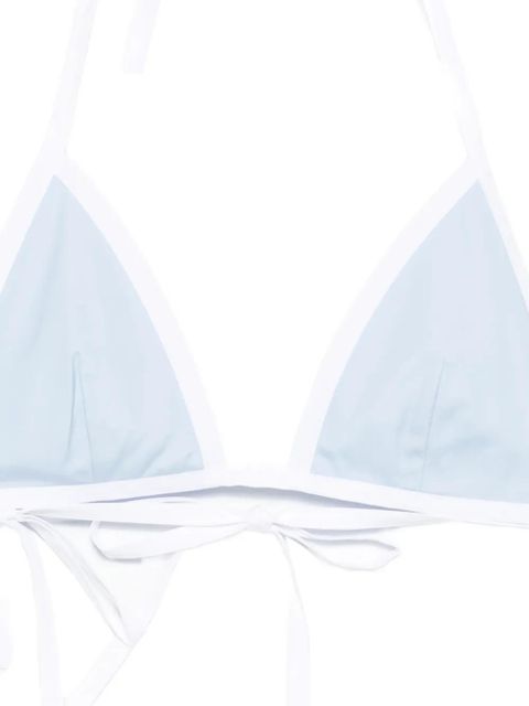 Miu Miu logo-patch bikini top - Blue - zdjęcie produktu nr 2