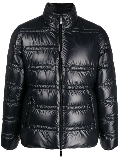 Moncler logo-print padded jacket - Black - zdjęcie produktu nr 1