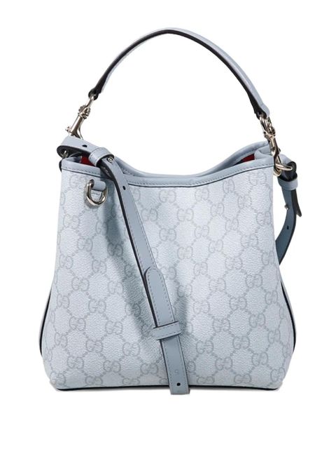 Gucci small monogram top-handle tote bag - Blue - zdjęcie produktu nr 1