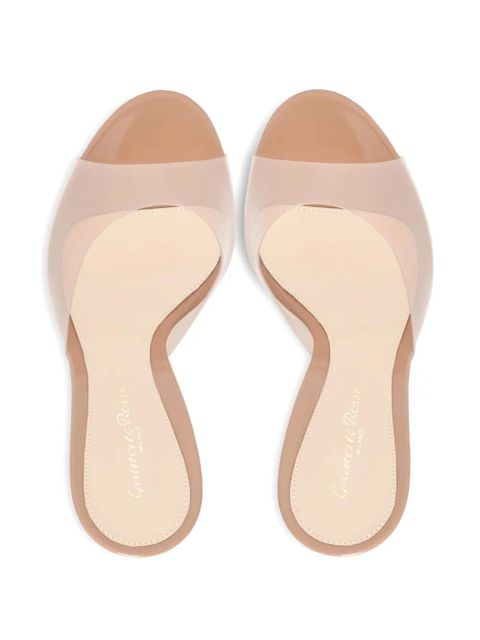 Gianvito Rossi clear-strap mule sandals - White