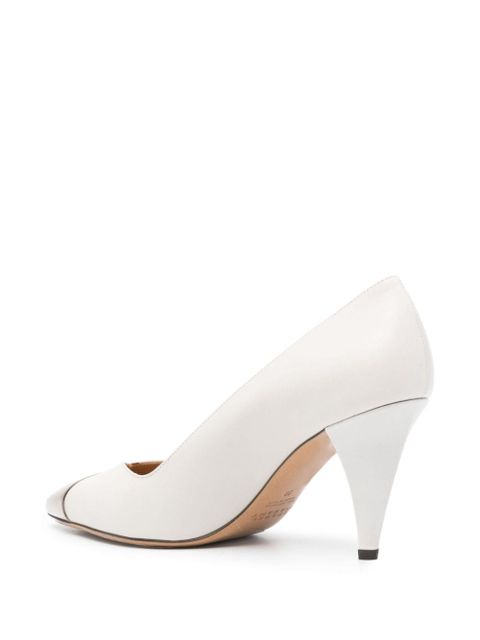 ISABEL MARANT 85mm metal-toecap pumps - White