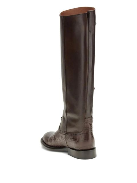 Paris Texas Montana crocodile-embossed buckle boots - Brown - zdjęcie produktu nr 2