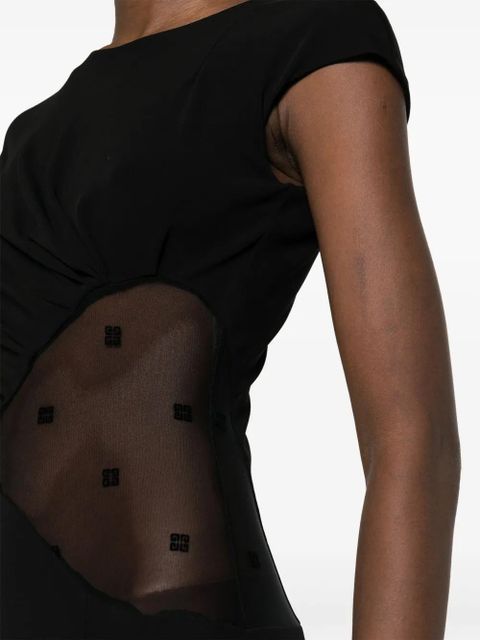 Givenchy panelled crepe midi dress - Black