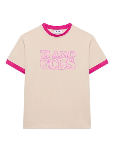 GCDS ringer graphic T-shirt - Neutrals - zdjęcie produktu nr 1