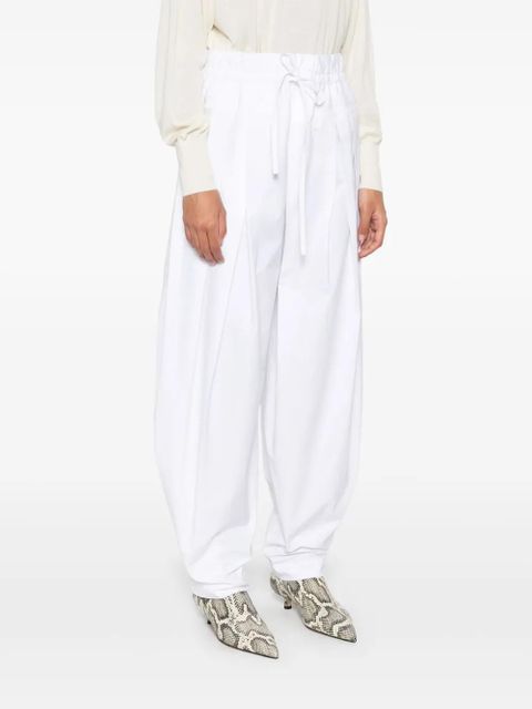Jil Sander cotton trousers - White