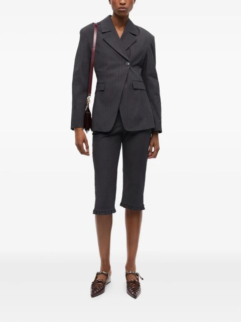 GANNI off-centre blazer - Black