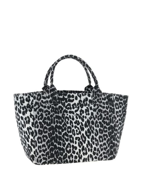 GANNI leopard sequin medium tote - White - zdjęcie produktu nr 2