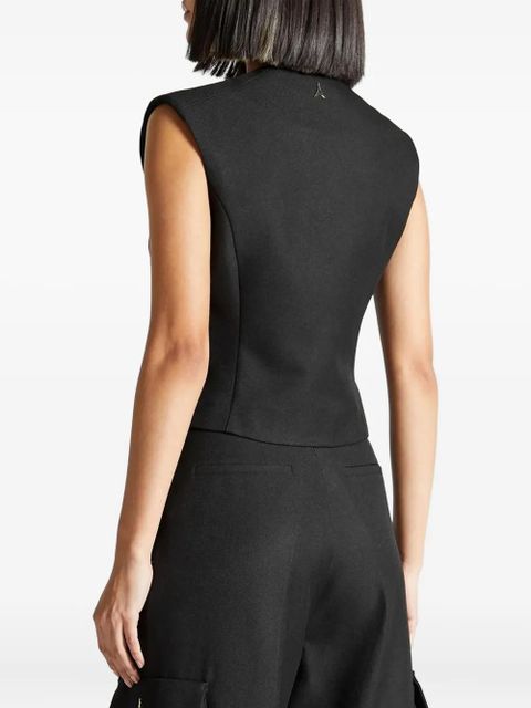 Manière De Voir Laurence wrap-front waistcoat - Black