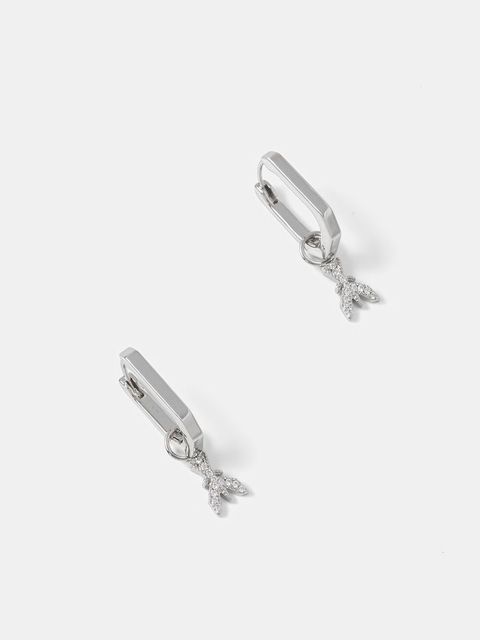 Patrizia Pepe kolczyki damskie metalowe z cyrkonią - zdjęcie produktu nr 2