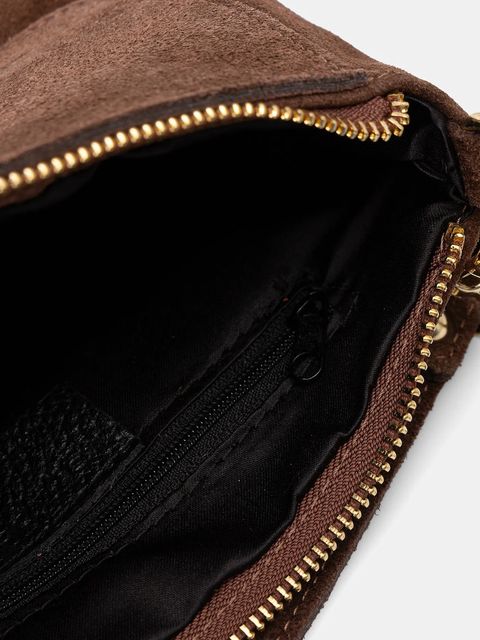 Answear.LAB torebka zamszowa kolor brązowy