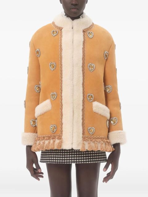 Valentino Garavani embroidered leather jacket - Neutrals - zdjęcie produktu nr 2