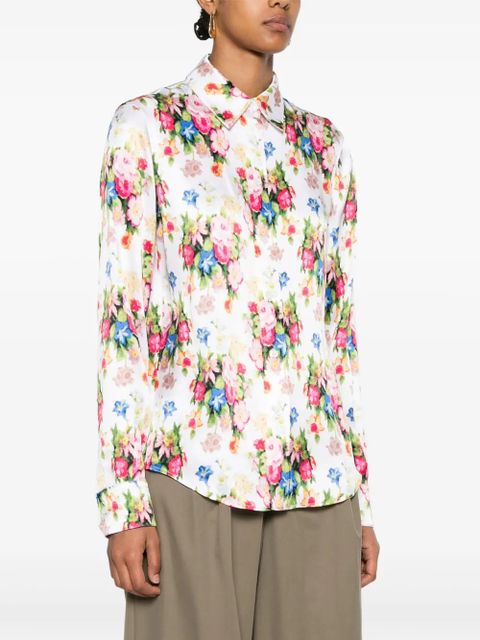 LOEWE floral-print shirt - White