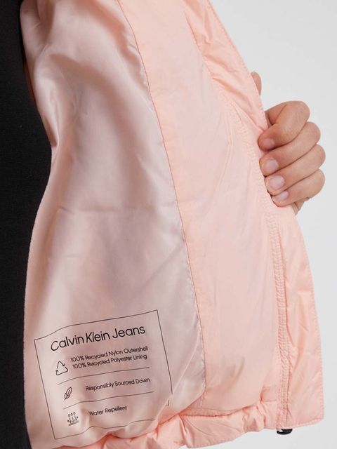Calvin Klein Jeans kurtka puchowa damska kolor różowy zimowa
