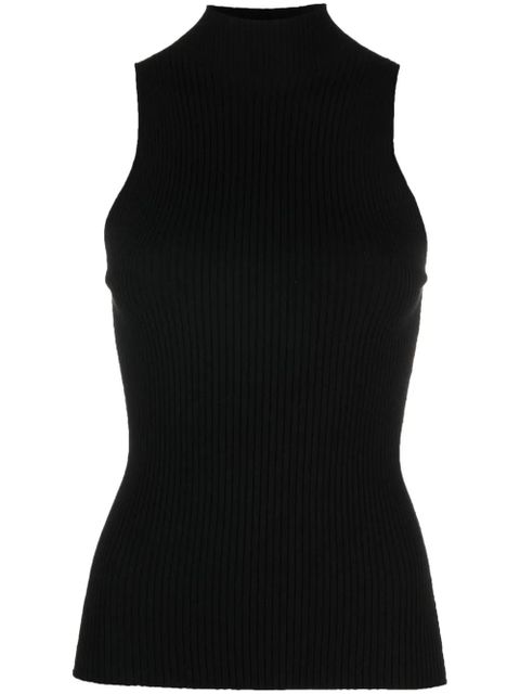 TWINSET mock-neck ribbed top - Black - zdjęcie produktu nr 1