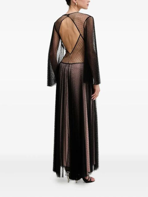 TWINSET pleated polka-dot mesh dress - Black - zdjęcie produktu nr 2