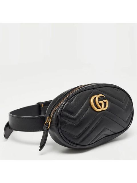 Gucci Pre-Owned GG matelassé belt bag - Black