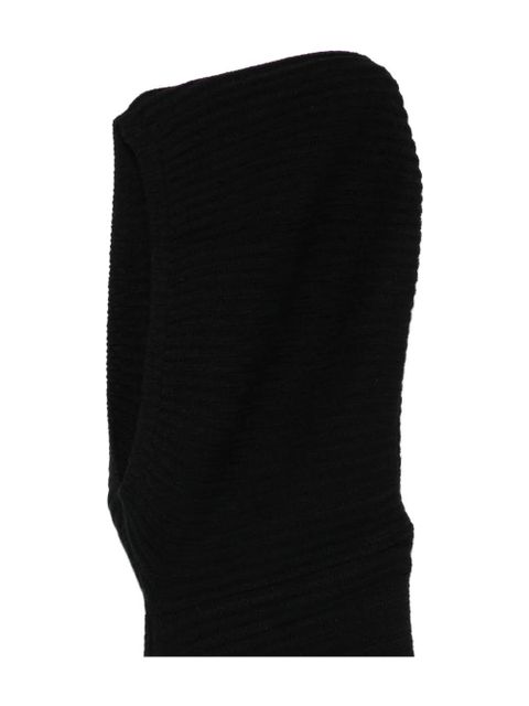 SOLOTRE rib-knit scarf - Black