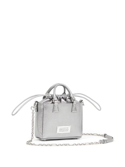 Maison Margiela 5AC metallic-effect tote bag - Silver - zdjęcie produktu nr 2