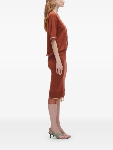 3.1 Phillip Lim twist-detail wool dress - Brown