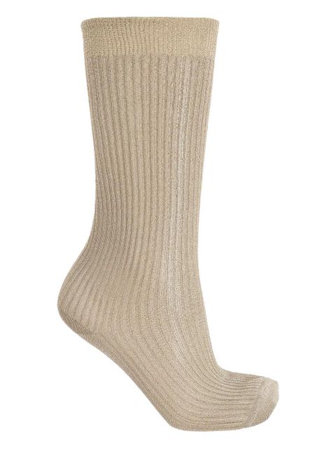 ISABEL MARANT logo-embellishment socks - Neutrals