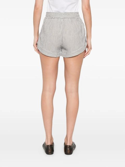 MARANT ÉTOILE Thaliany striped tie-waist shorts - Blue