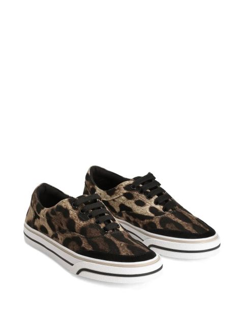 Dolce & Gabbana DG Sailing sneakers in printed canvas - Brown - zdjęcie produktu nr 1