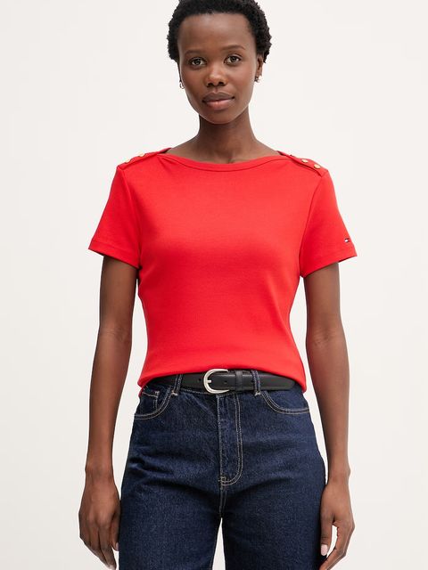 Tommy Hilfiger t-shirt damski bawełniany - zdjęcie produktu nr 2