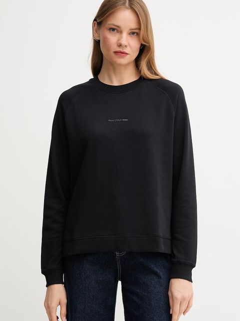 Marc O'Polo bluza bawełniana damska kolor czarny gładka 5000006286 - zdjęcie produktu nr 1