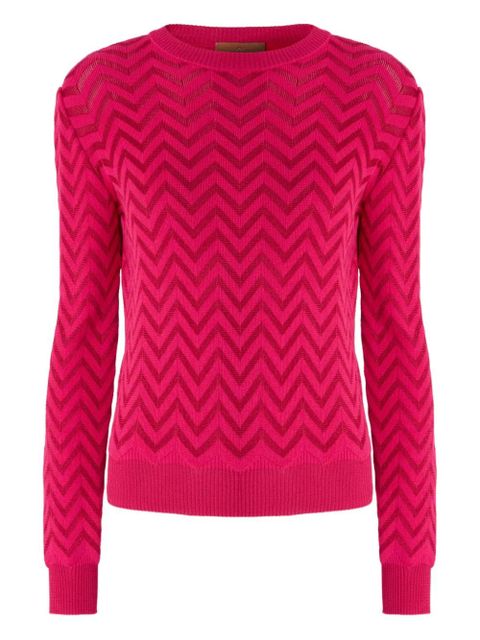 Missoni chevron crew-neck sweater - Pink - zdjęcie produktu nr 1