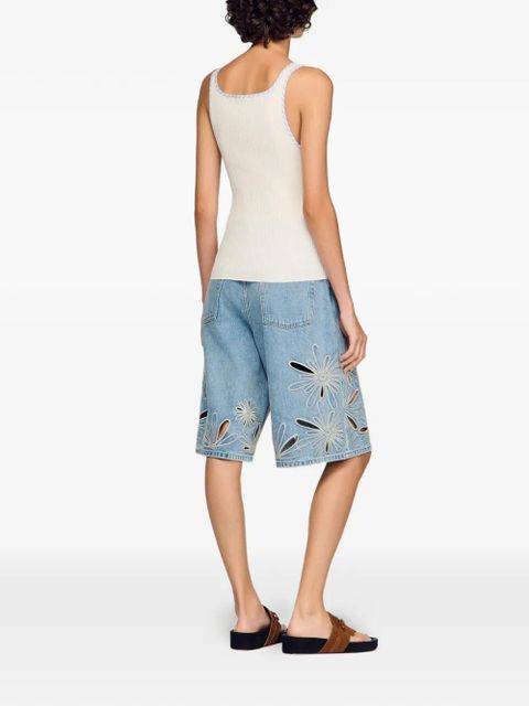 SANDRO crocheted mini skirt - Neutrals